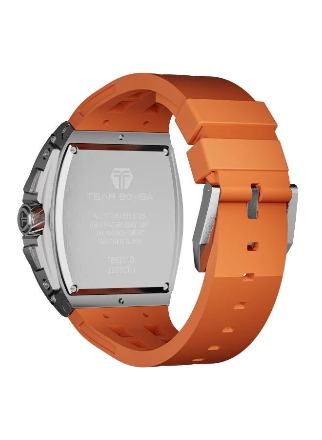 TSAR BOMBA Elemental Series Men's Analog Orange Dial Watch - TB8211Q-02 - Image 2